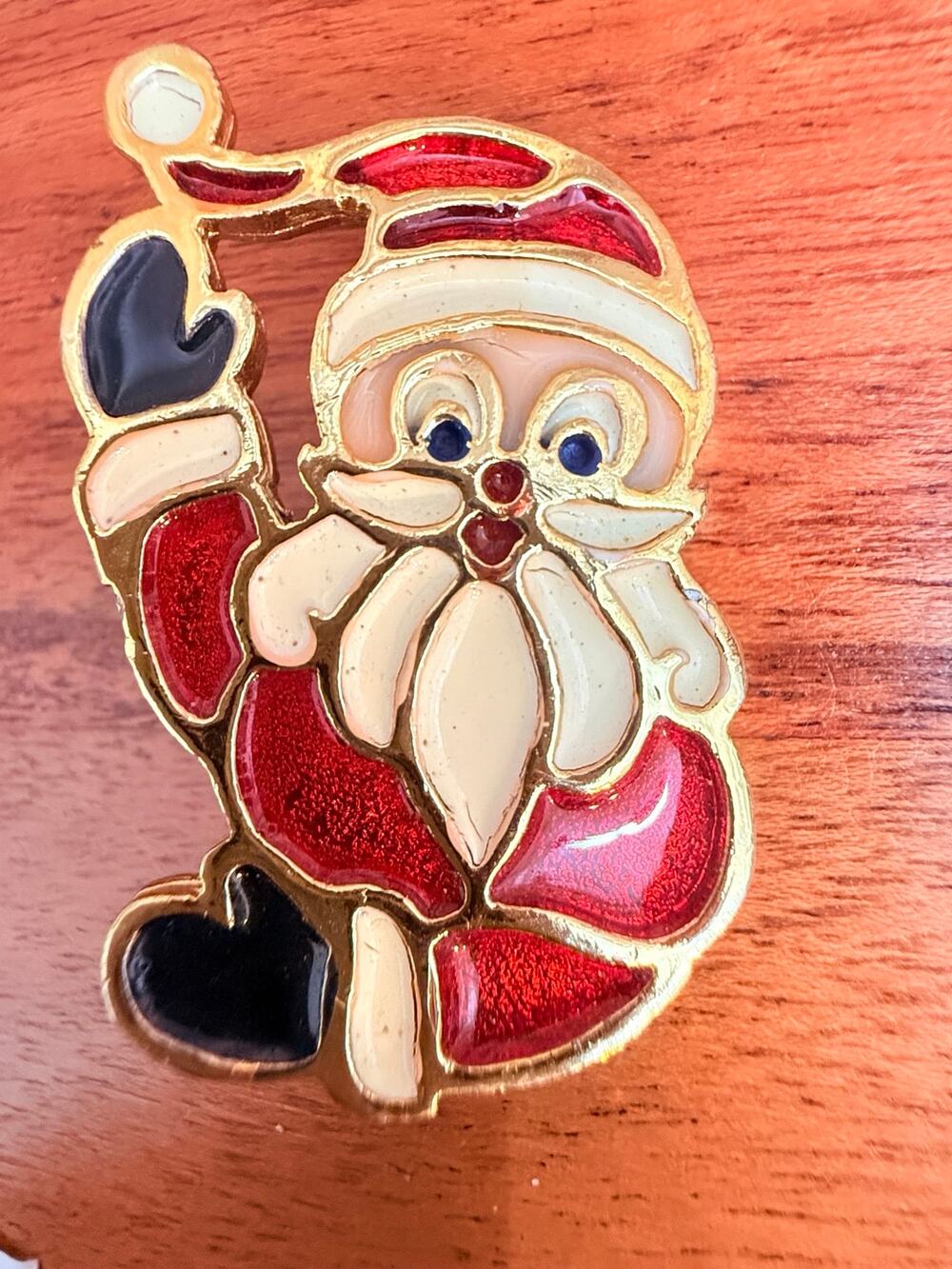 Vintage Beatrix Metal Santa Claus Christmas Brooch